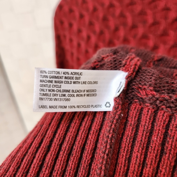 Knox Rose Red Oversized Sweater Turtleneck Women's Large - Picture 5 of 7